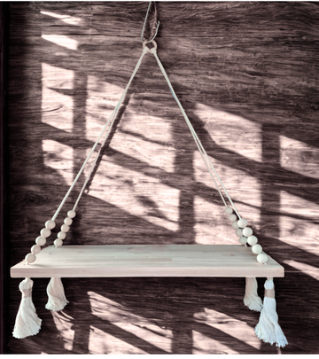 Repisa Macrame con cuentas