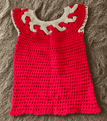 Blusa crochet color rojo