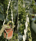 Portamaceta de macramé estilo bohemio para plantas hecho a mano en El Salvador